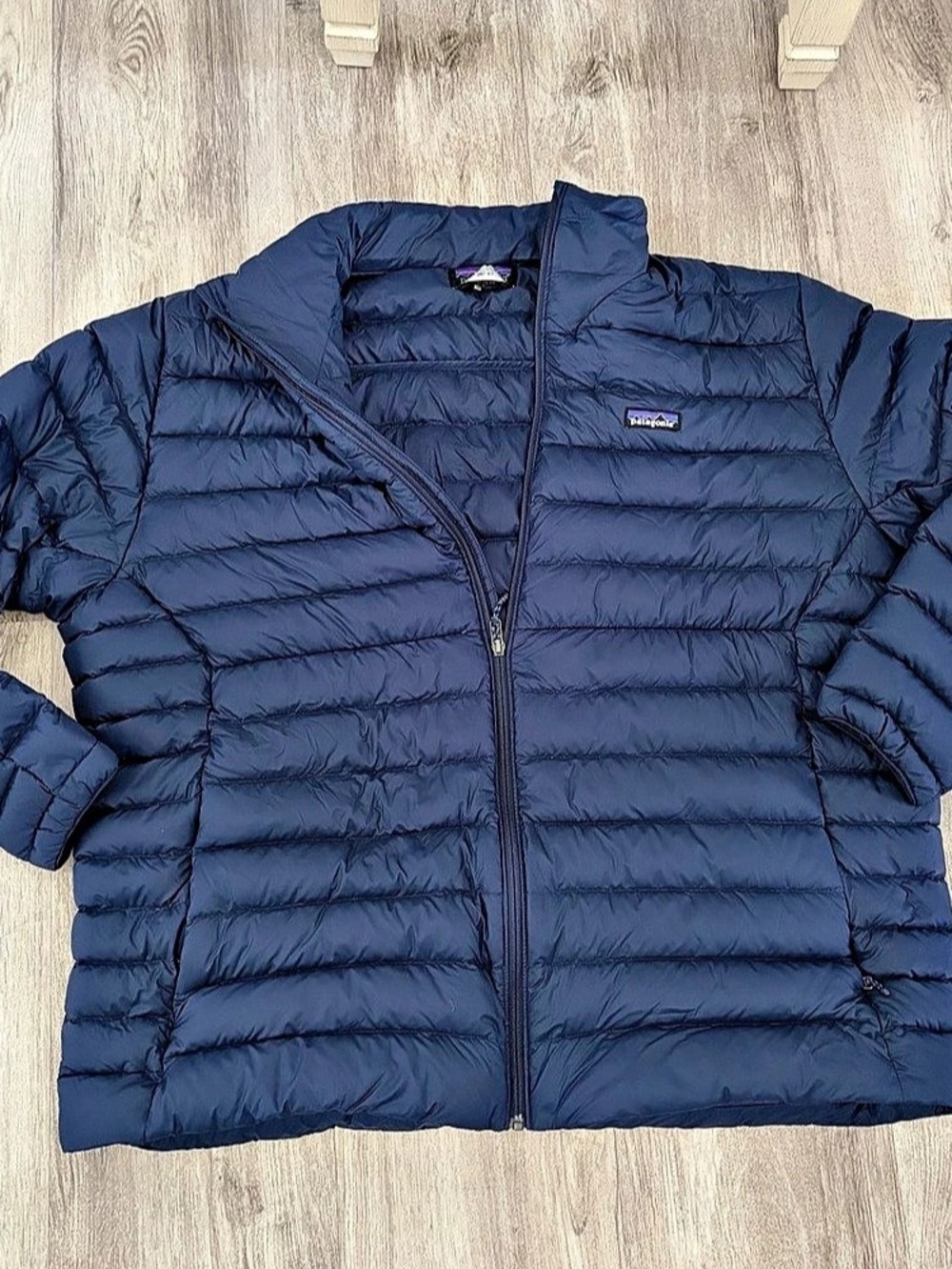 Patagonia Men’s Down Sweater Jacket Navy Blue Fill Down Puffer Coat Sz 3XL